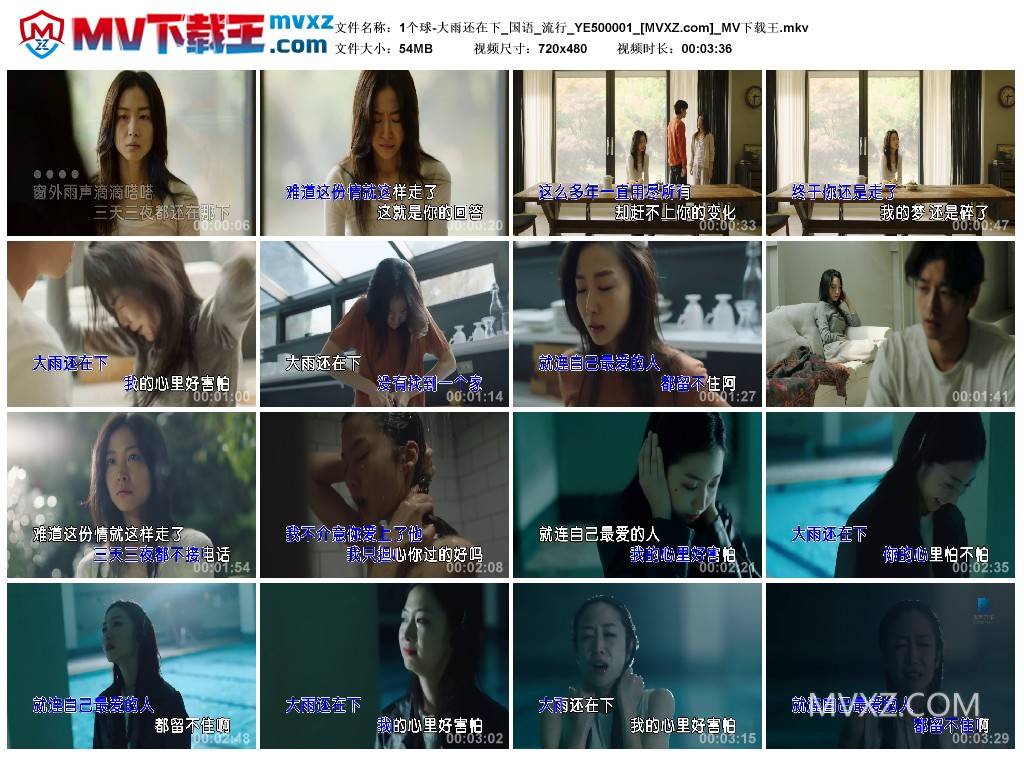 1个球-大雨还在下_国语_流行_YE500001